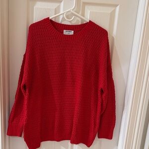 Old Navy Women's Vibrant Red Crew Neck Sweater